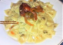 Farfalle cu vongole in sos alb reteta