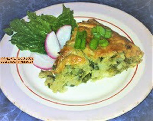 Placinta cu cartofi, telemea si spanac reteta