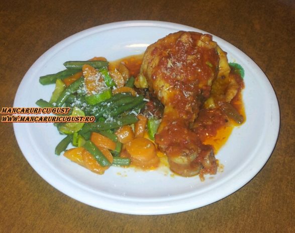 Ciocanele de pui inabusite in vin