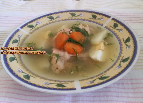 Reteta Supa de somon cu ou fiert