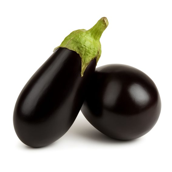 Fresh Eggplant Isolated on White Background