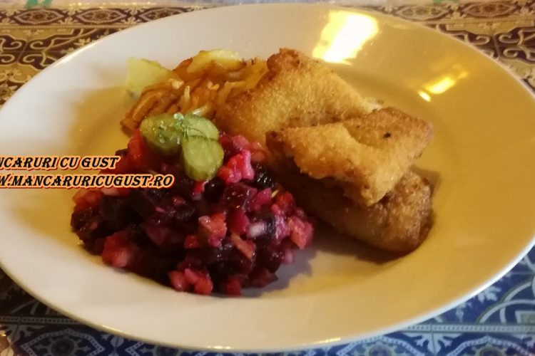 Salata Vinegret cu cod pane reteta