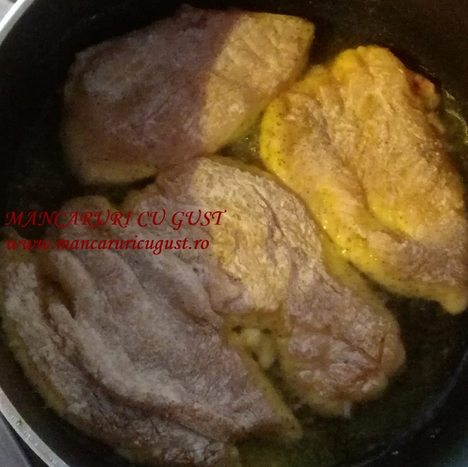 Escalop de pui cu piure reteta