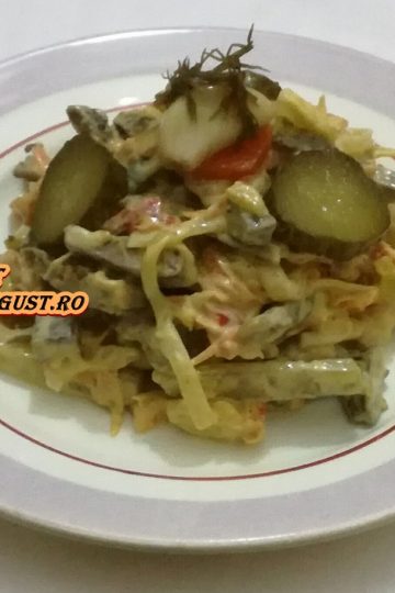 Salata de ficat si inima de manzat la gratar