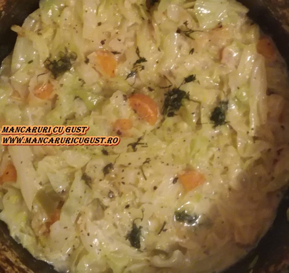 Varza cu smatana reteta